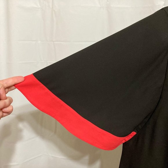 BCBGMAXAZRIA Medium Philippo Black Red Cuffs Mini Dress - Picture 6 of 8